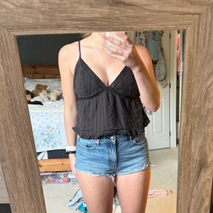 Zara Black Camisole Top for Women